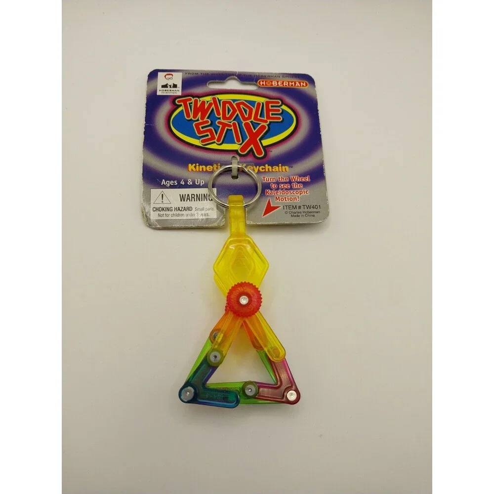 Hoberman Twiddle Stix Kinetic Keychain 1999 Snowflake Style New Sealed Toy